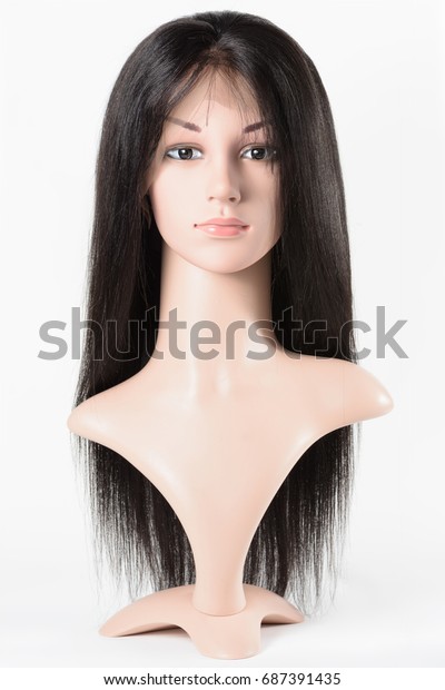 Straight Perm Coarse Black Human Hair Stock Photo Edit Now 687391435