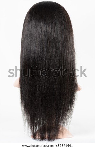 Straight Perm Coarse Black Human Hair Stock Photo Edit Now 687391441