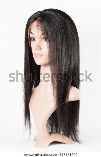 Straight Perm Coarse Black Human Hair Stock Photo Edit Now 687391444