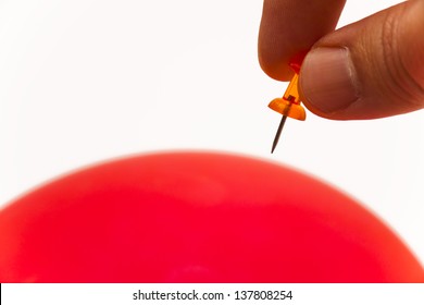 Straight Pin And A Red Balloon