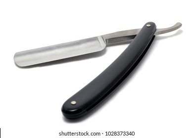 Straight Razor Isolated On White Background