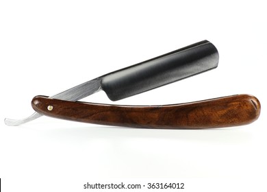 Straight Razor Isolated On White Background