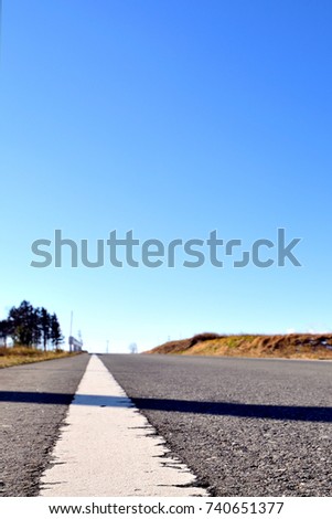 Straight road.
