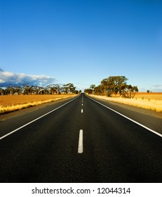 Straight Road In Rural Australia