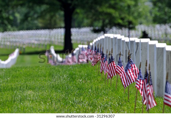 Straight Row Graves Arlington National Cemetery Stock Photo (Edit Now ...