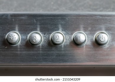 Straight Shot Of A Cooking Airduct Control Buttons 