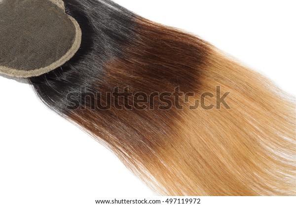 Straight Three Tone Ombre Black Brown Stock Photo Edit Now 497119972