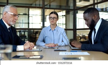 Strained Atmosphere In Office, Silent Colleagues In Conflict, Stress At Work