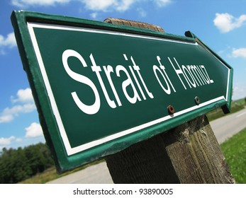 Strait Of Hormuz Road Sign