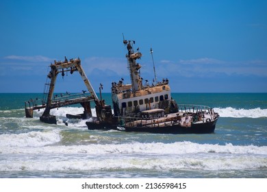 A Stranded Ship At The Skeleton Coast, Namibia