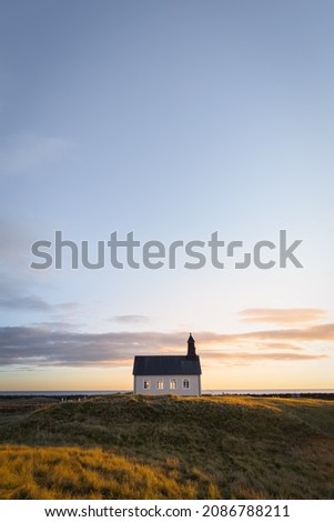 Foto Bild Traum. Hütte. Norwegen. Mitternachtssonne