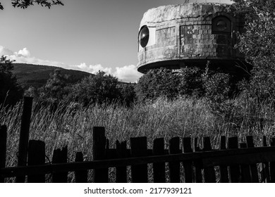 Strange Building In The Middle Of Nowhere On Mountin In Serbia. Mountain Is Called Old Mountain, Placed Near The Border With Bulgaria