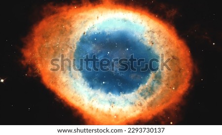 A strange Eight-burst Nebula that looks like a human eye, formed by space clouds