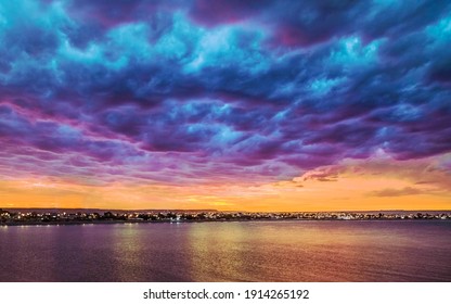 Strange Formation Of Clouds That Made It Easy To Play With Colors. Along With A Very Windy And Earthy Day, Making Them Seem Like Clouds In The Background.