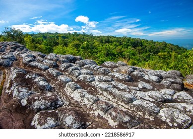 Strange rocks all over the viewpoints area early rainy season at Phu hin rong kla National park,Thailand - Shutterstock ID 2218586917