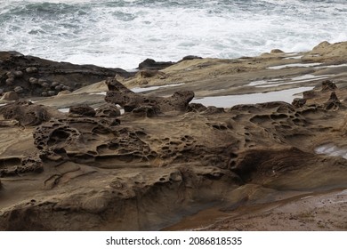 Strange Sandstone Rock Formations Along The Pacific Northwest Coast
