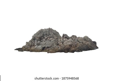 Strange sandstone rocks for decoration. reef stone isolated on white background. - Shutterstock ID 1875948568