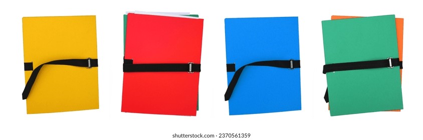 Strap folder on white background