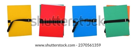Strap folder on white background