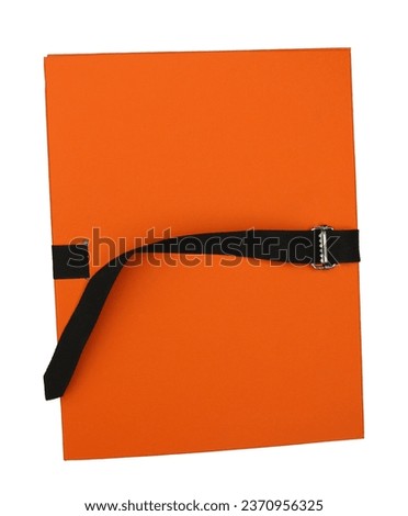 Strap folder on white background