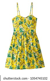 strapless flower pattern summer dress