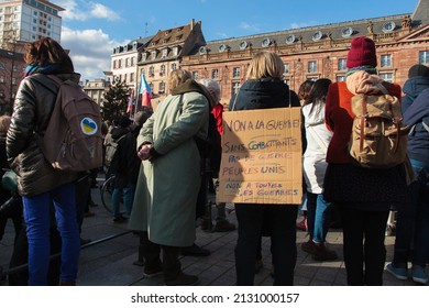 Strasbourg Against War On Ukraine, 26 Febrary 2022, Against Putin, Place Kleber