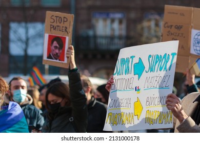 Strasbourg Against War On Ukraine, 26 Febrary 2022, Against Putin, Place Kleber