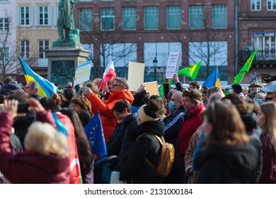 Strasbourg Against War On Ukraine, 26 Febrary 2022, Against Putin, Place Kleber