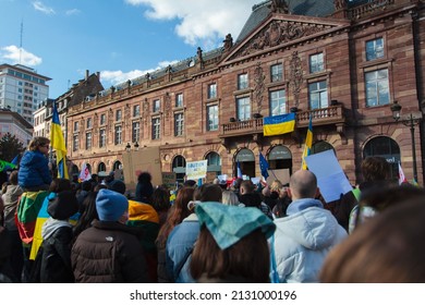 Strasbourg Against War On Ukraine, 26 Febrary 2022, Against Putin, Place Kleber