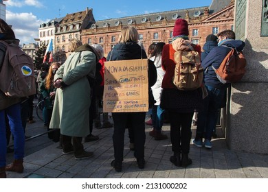 Strasbourg Against War On Ukraine, 26 Febrary 2022, Against Putin, Place Kleber