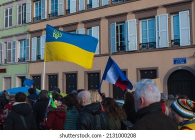 Strasbourg Against War On Ukraine, 26 Febrary 2022, Against Putin, Place Kleber