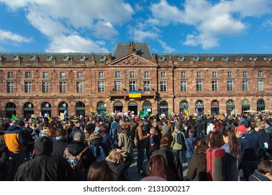 Strasbourg Against War On Ukraine, 26 Febrary 2022, Against Putin, Place Kleber