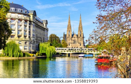 Strasbourg Cathedral River View - France, Travel Europe