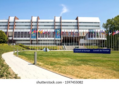 Strasbourg, France - July 3, 2019: Building Of Palace Of Europe In Strasbourg City, France. The Building Hosts Parliamentary Assembly Of The Council Of Europe Since 1977