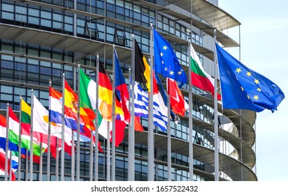 Strasbourg, France, July 3, 2019: European Parliament In Strasbourg, France