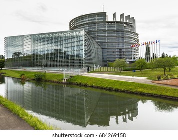 Strasbourg, France - May 2017: View On The European Parliament