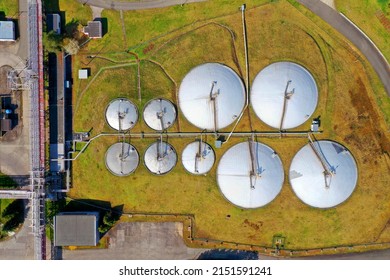 Strategic Fuel Storage Tank From Above. Gas And Diesel Reserve For Emergency Use In European Union.