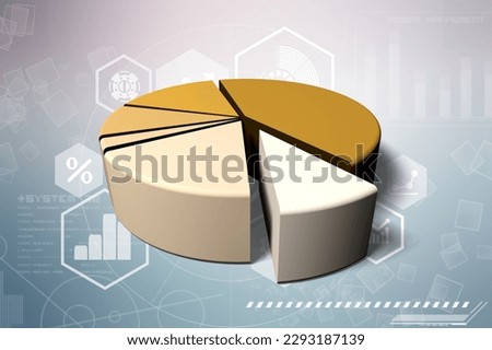 Strategy of investment. Colored pie chart