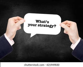 Strategy on a speechbubble