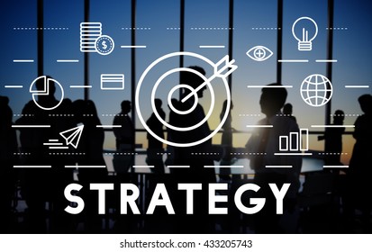 Strategy Target Mission Objective Graphics Concept Stock Photo ...