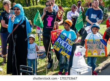 Stratford, London, UK, 19 September 2015: Newham Council To Displace The Mothers From London, City-wide Process Of Social Cleansing, With Low Income People
