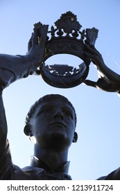 Stratford-upon-Avon. Oct 2018 - The Shakespeare Memorial Statues By Lord Ronald Gower