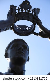 Stratford-upon-Avon. Oct 2018 - The Shakespeare Memorial Statues By Lord Ronald Gower