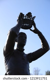 Stratford-upon-Avon. Oct 2018 - The Shakespeare Memorial Statues By Lord Ronald Gower