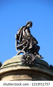 Stratford-upon-Avon. Oct 2018 - The Shakespeare Memorial Statues By Lord Ronald Gower