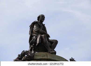 Stratford-upon-Avon. Oct 2018 - The Shakespeare Memorial Statues By Lord Ronald Gower