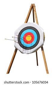 Straw Archery targets on a white background