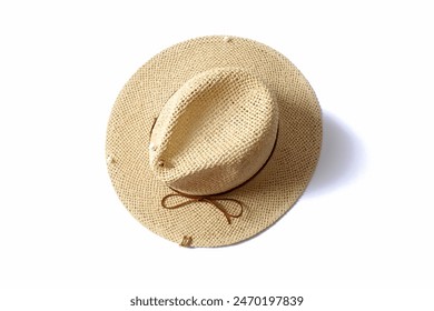 Straw hat isolated on white  background - Powered by Shutterstock