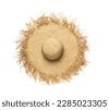 straw hat top view