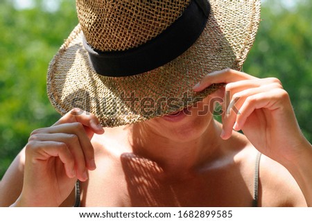 Similar – Image, Stock Photo Mary with a hat Lifestyle